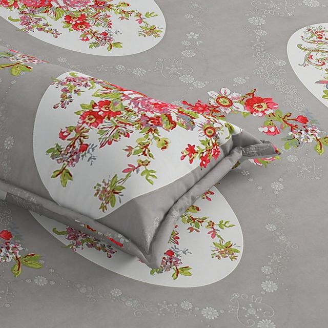 La elite Glace Cotton Fitted Bedsheet For Double Bed With 2 Pillow Covers