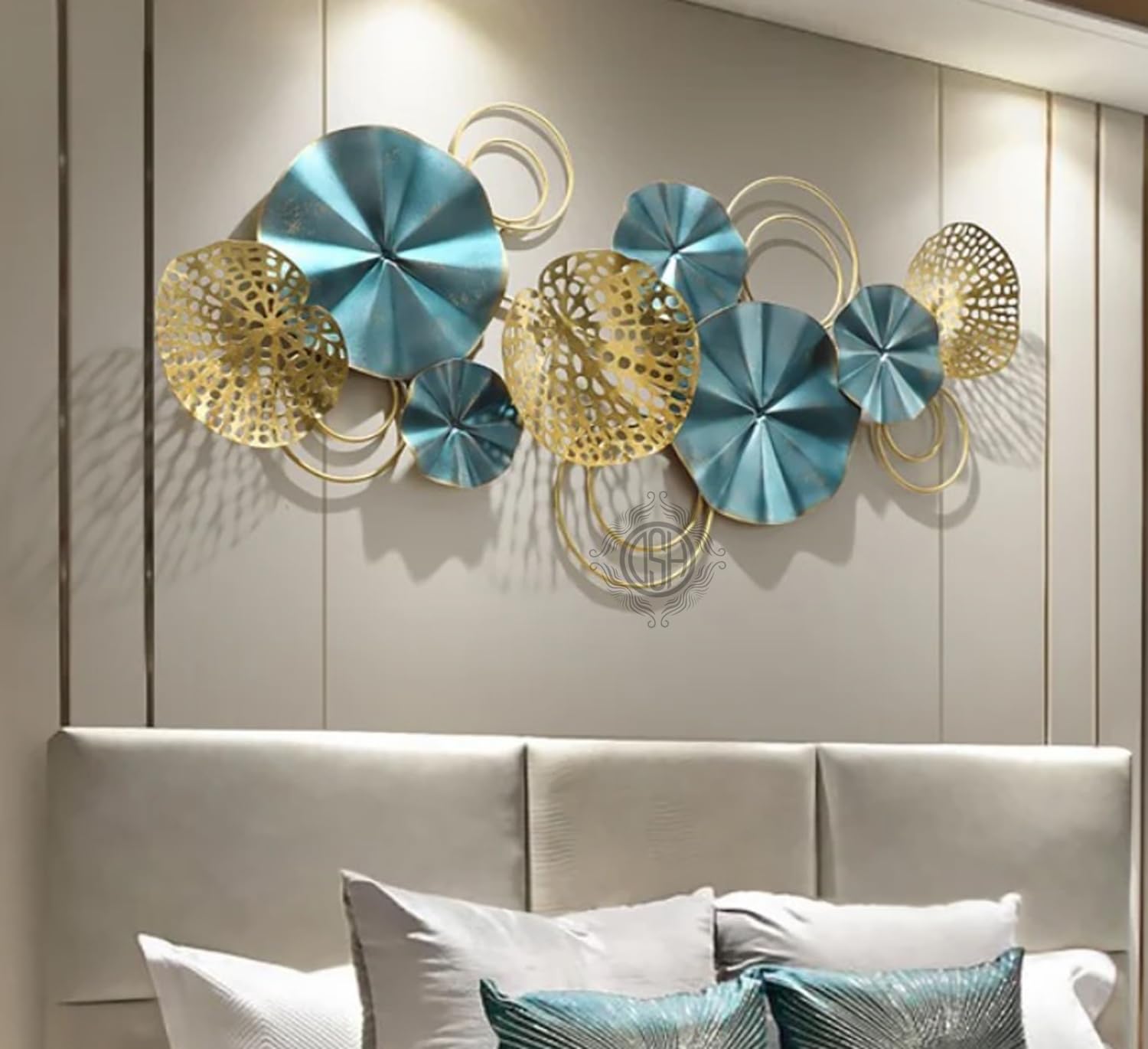 Metal Wall Decor (47X20) Handcrafted Wall Mounted Hanging Sculpture