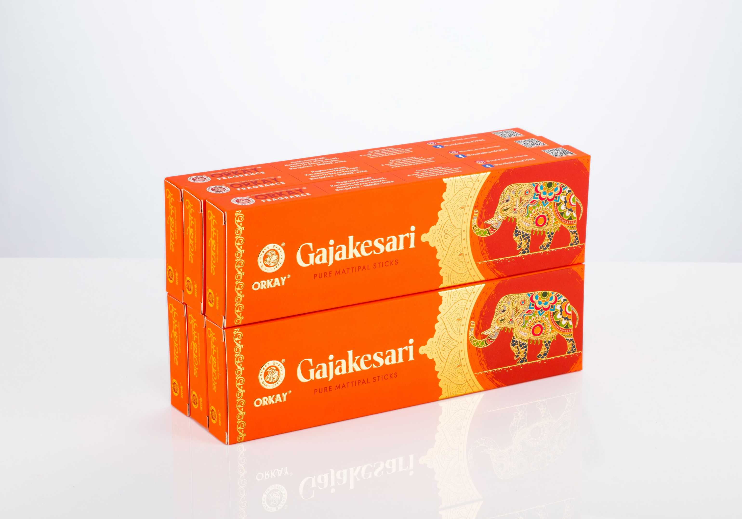 Orkay Gajakesari 100g || Pack of 12 || Contains 1200g Traditional Sandal with Kesar (100, Set of 12)