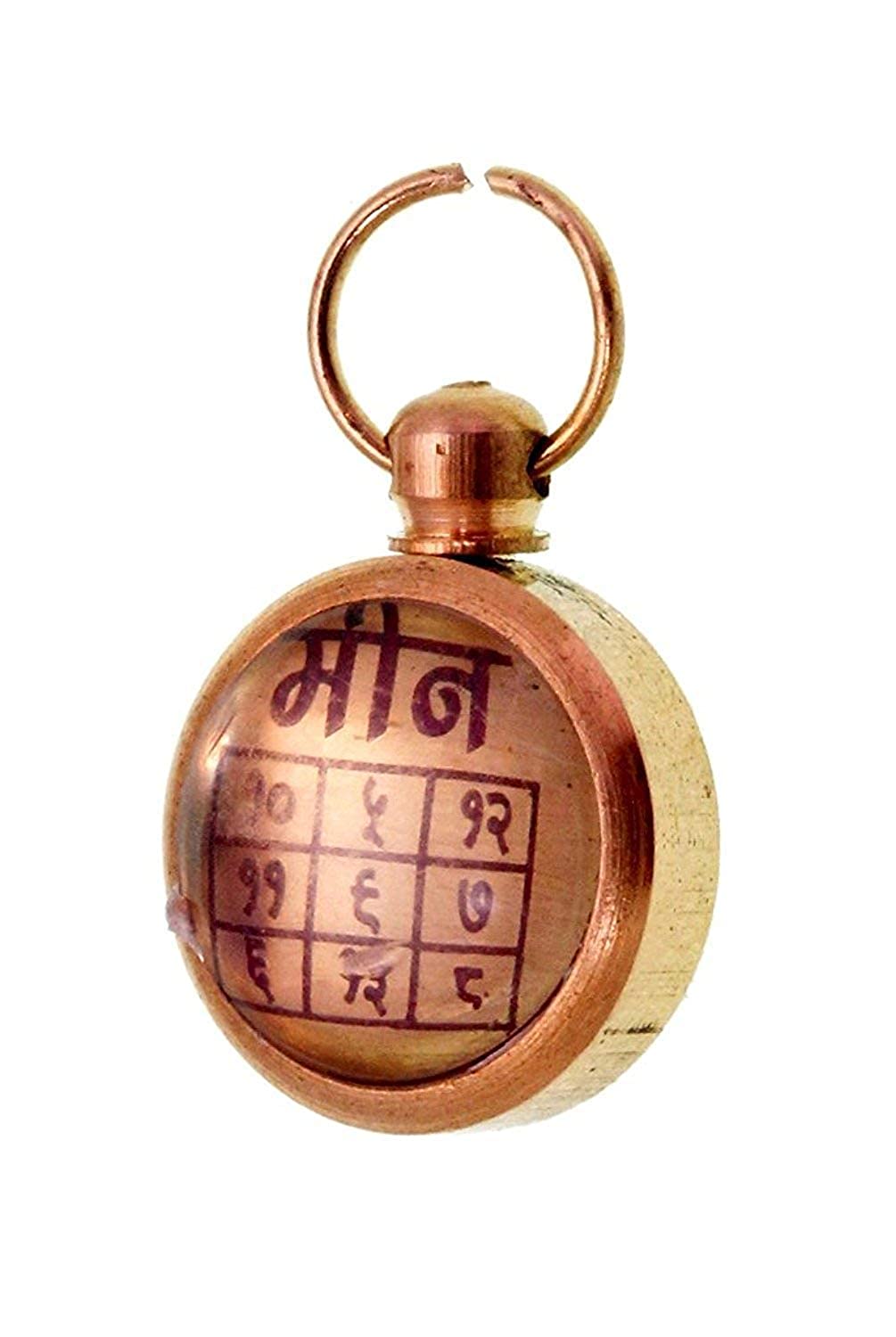 Meena Rashi / Pisces Zodiac Sign Pendant For Unisex(1x1.5x1 Cm)BRASS.
