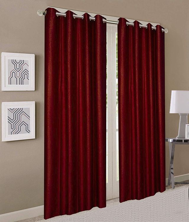 La Elite Room Darkening Polyester Window Curtains
