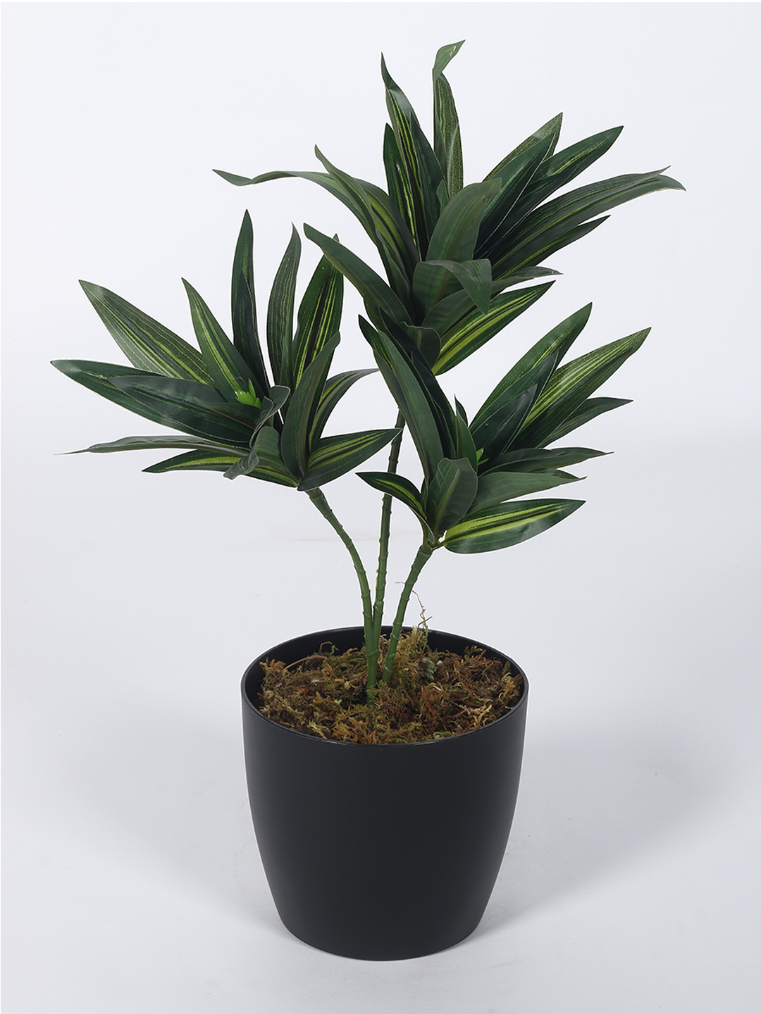 Artificial Plant 15inch Artificial Dracaena Plants With Black Pot|Home Decor,Office Decor Perfect,Set of 1