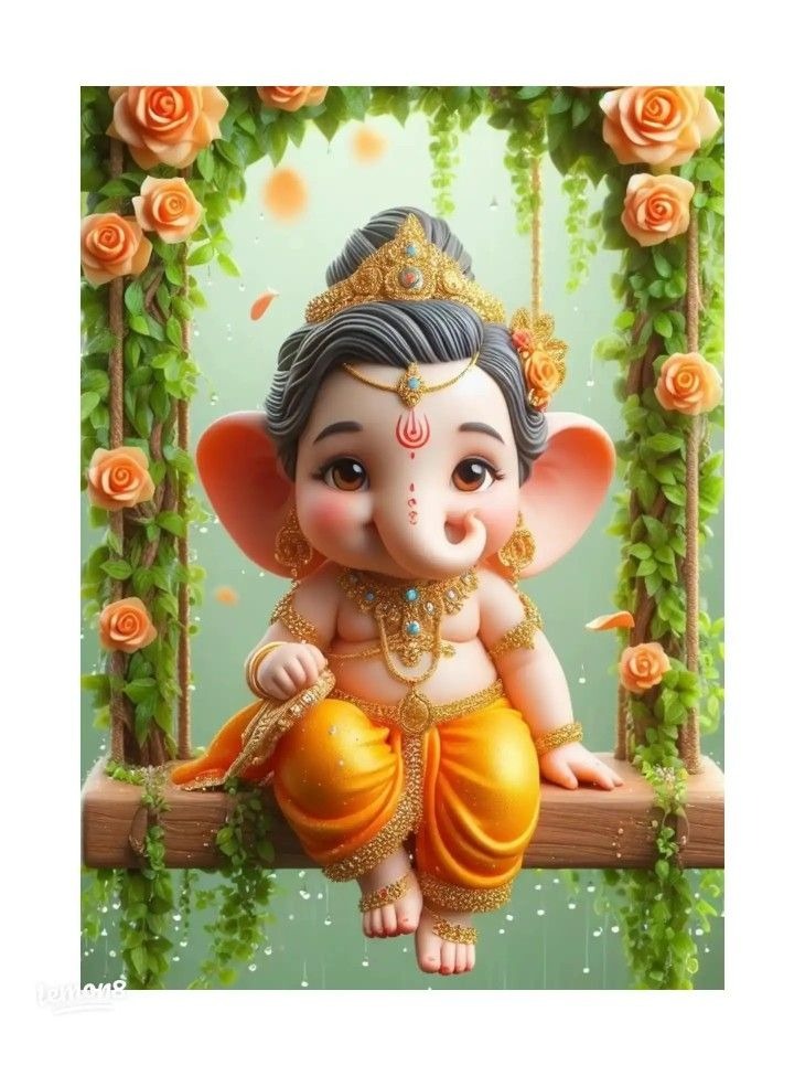 Vibrant Lord Ganesha Poster – 15x17 Inch
