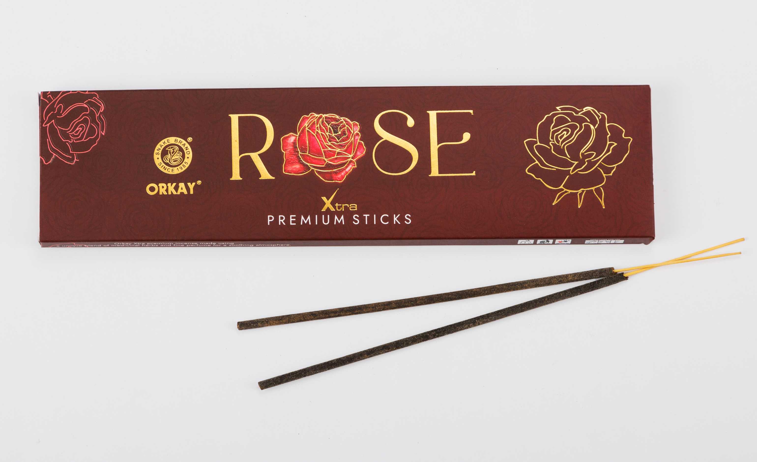 Orkay Rose 10 sticks || Pack of 12 || Contains 120 sticks Rose (10, Set of 12)