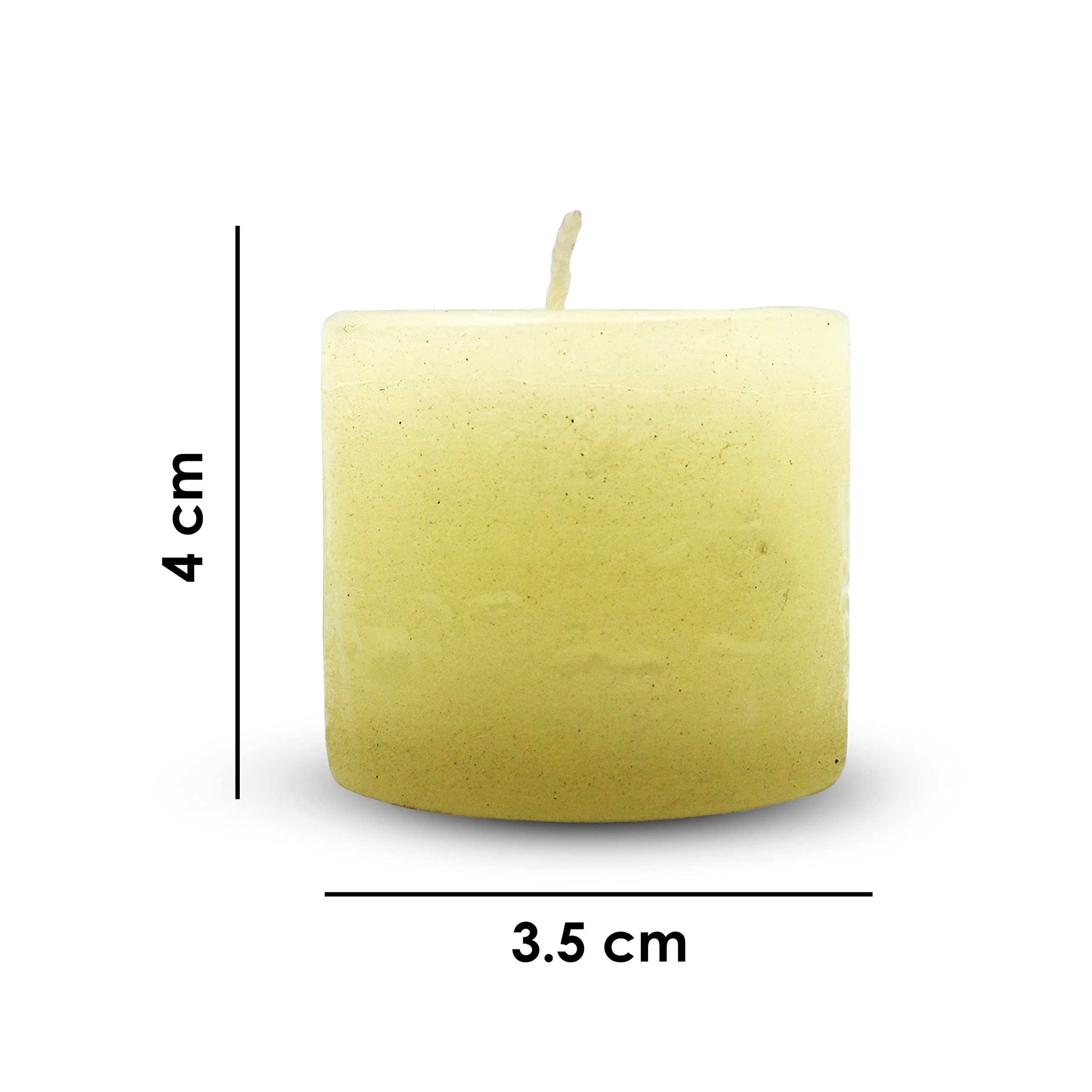 Pillar Jasmine Candle Strong Scented Candles Aromatherapy Candles, Long Lasting Candles Glass Jar Candle Long Burning for Wedding, Spa, Wellness, Decoration ( Pack of 2 Pcs )