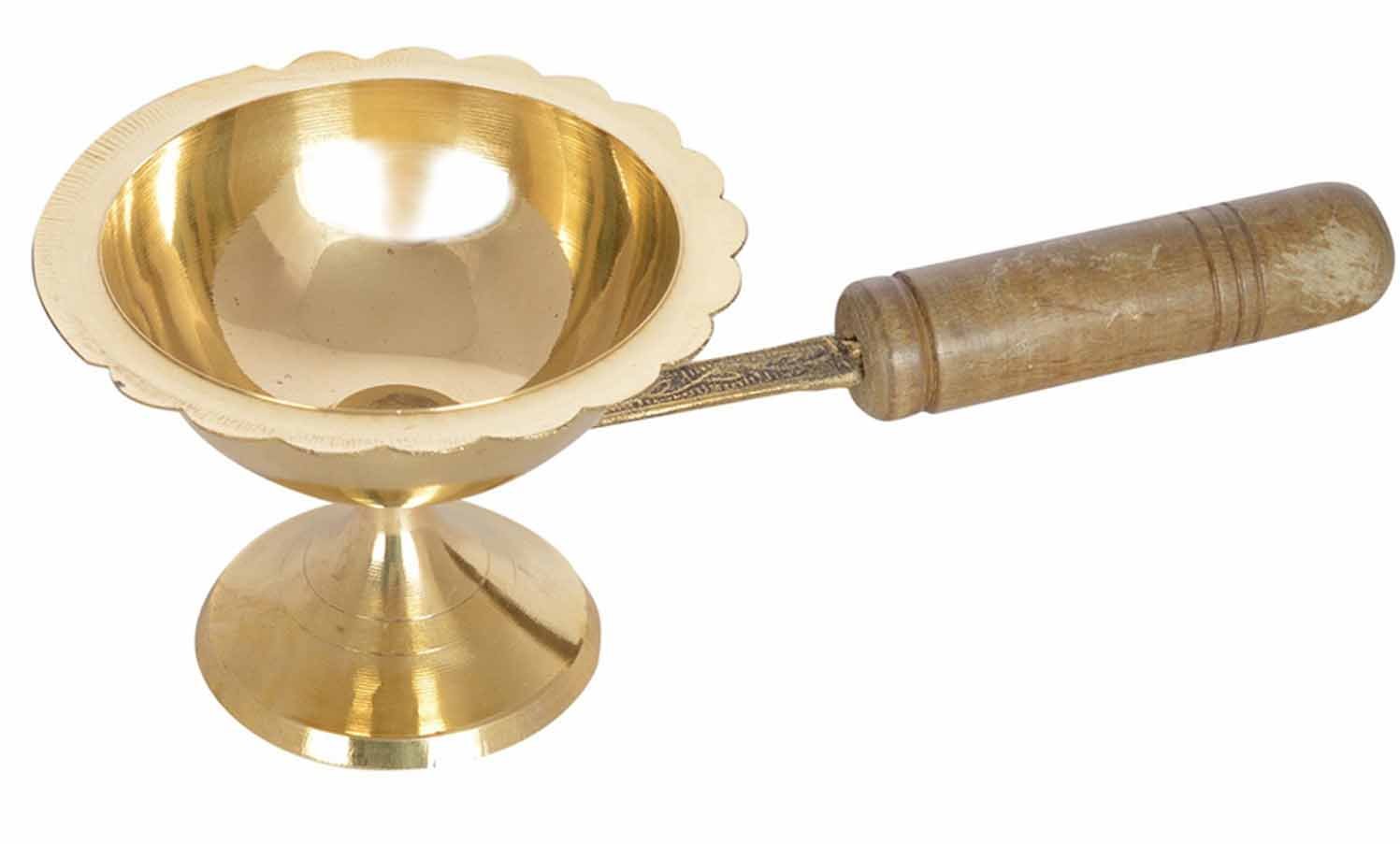 Brass Dhoop Dani ( 17 X 9 X 6 CM) Golden.