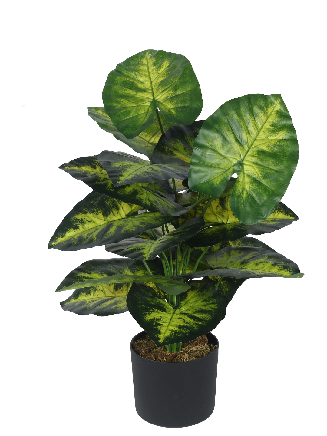 Artificial Plant 27inch Artificial Real Touch Dieffenbachia With Black Pot |Home Decor,Office Decor Perfect decor Gift,Set of 1