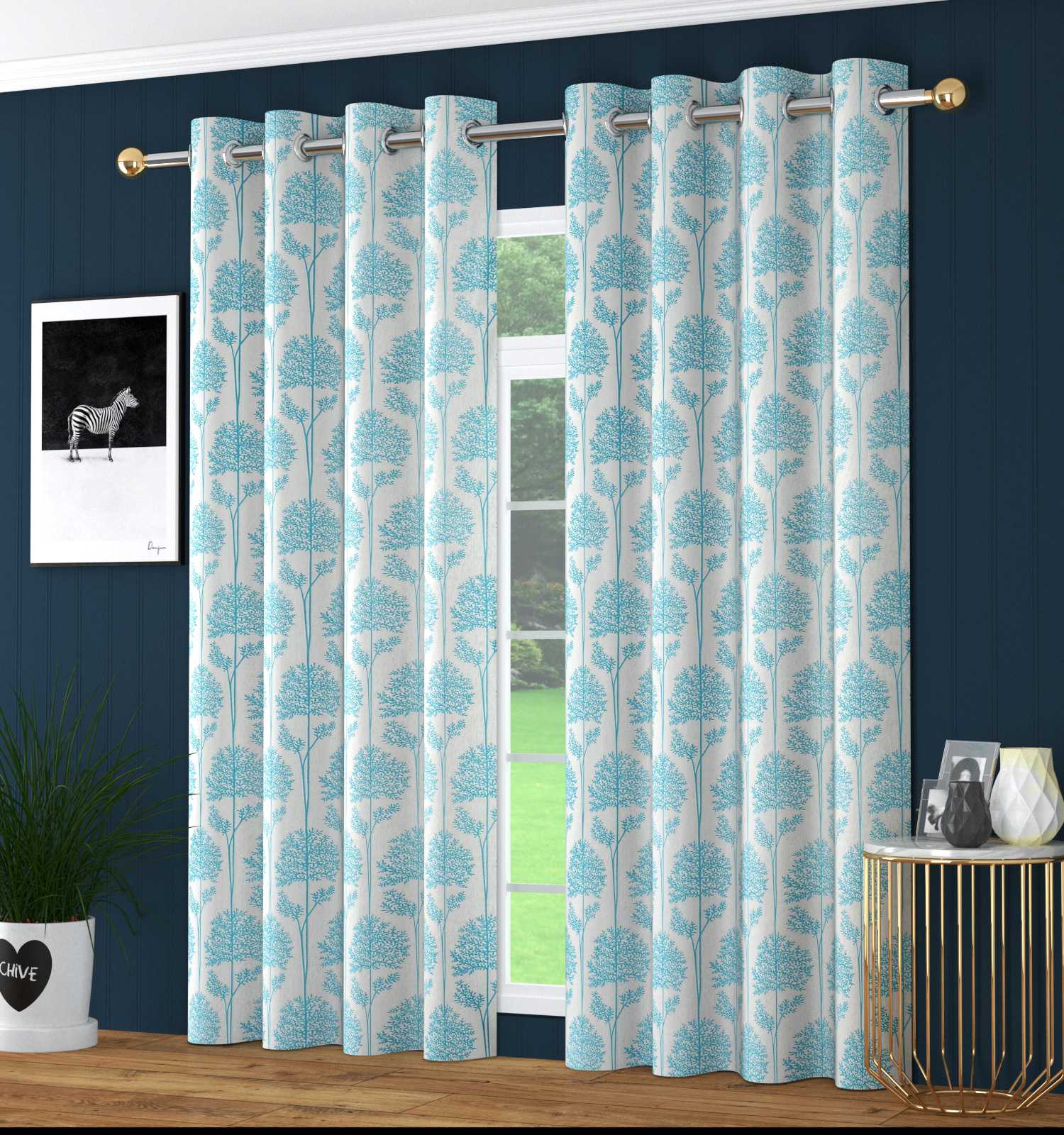 La Elite Room Darkening Polyester Window Curtains