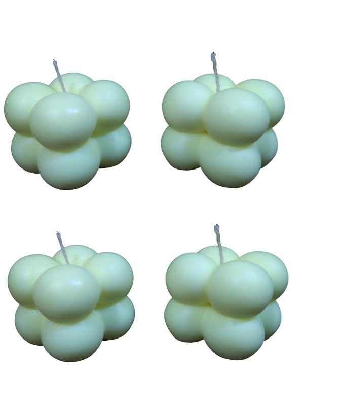 Musk Scent Green Wax Smokeless Scented Bubble Candle, Scented Bubble Candle for Home Decoration and Celebrations, Pack of 2 Pcs