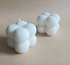 Oudh Scent White Wax Smokeless Scented Bubble Candle, Scented Bubble Candle for Home Decoration and Celebrations, Pack of 2 Pcs