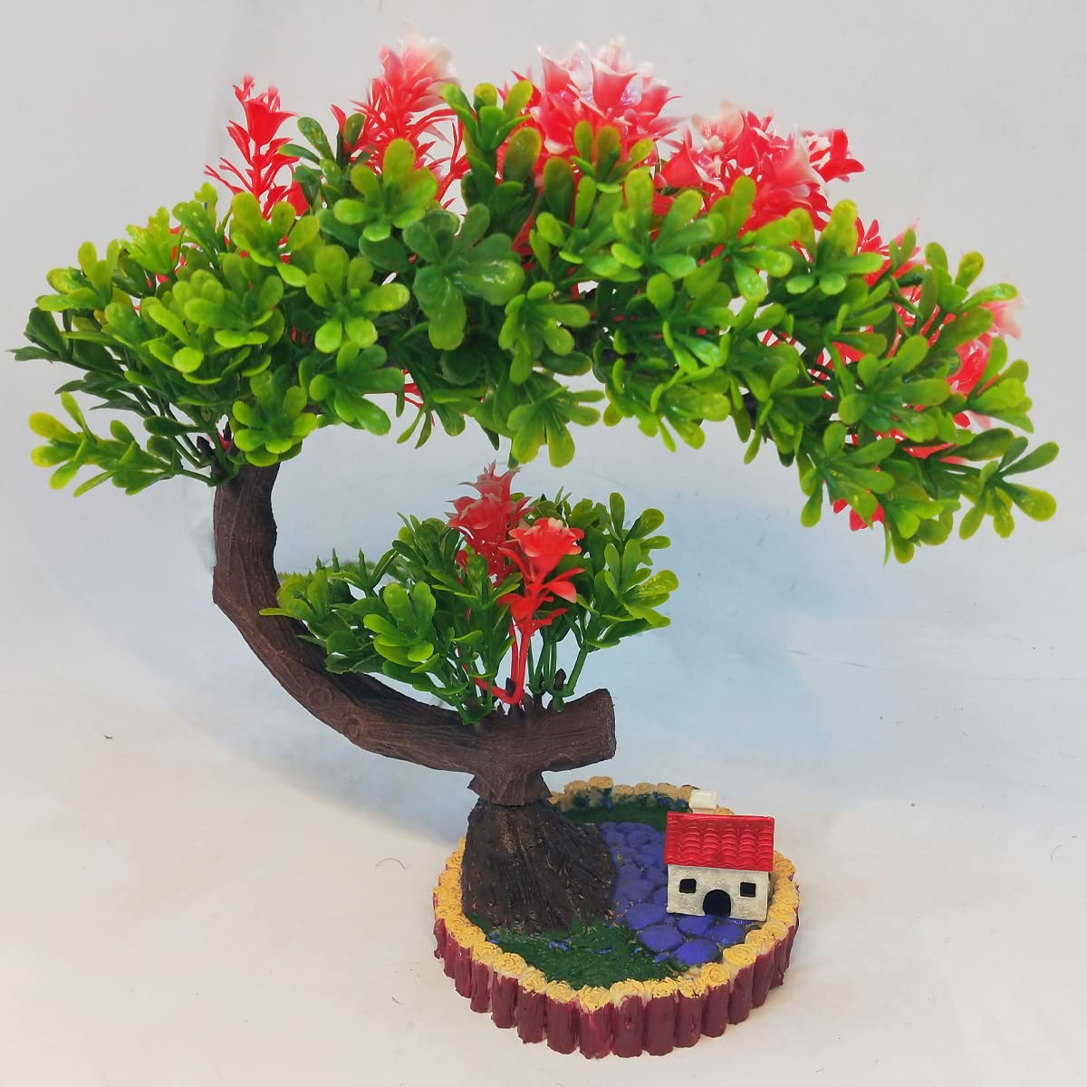 GOLDFISH1 Artificial Plants Flowers (House with Designer Pot)