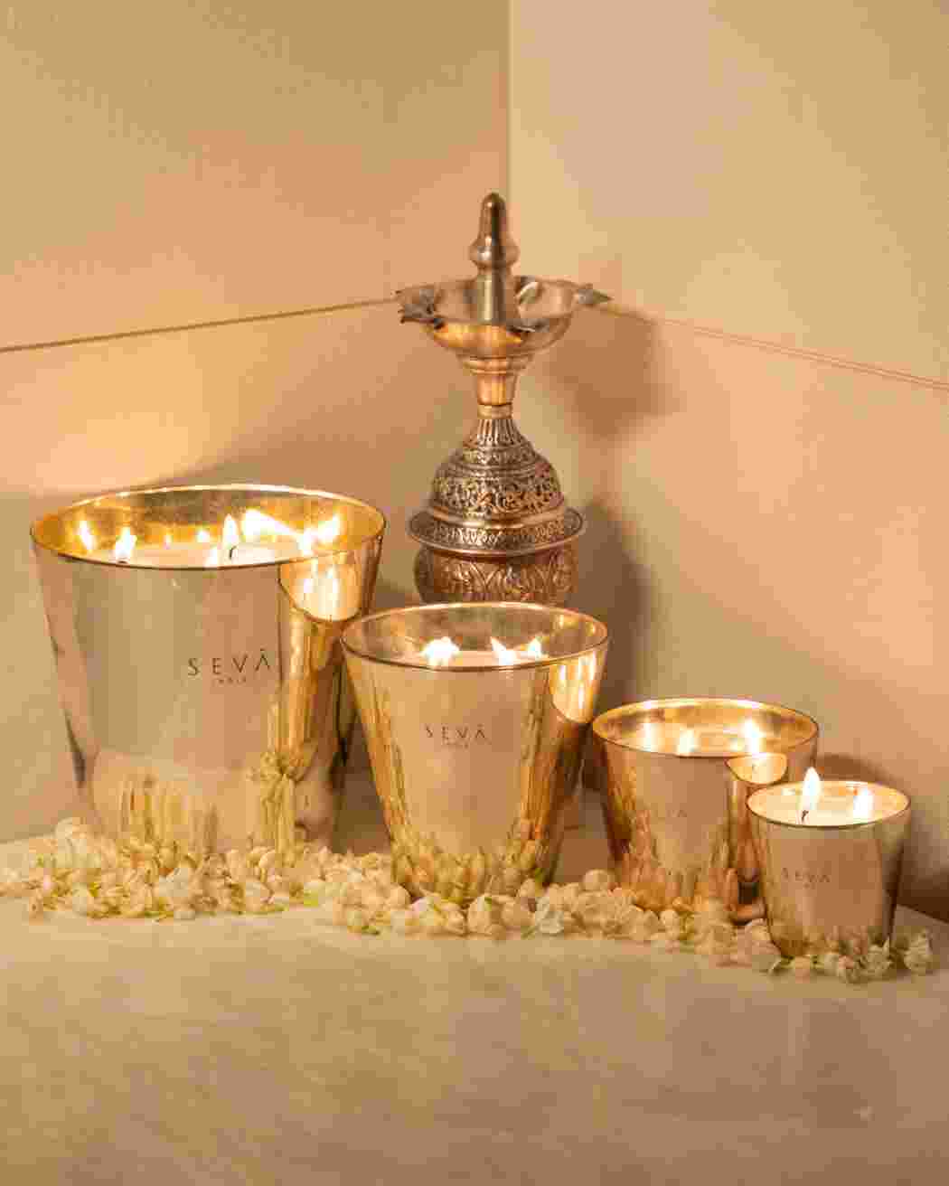 Avante Garde Candle – Medium Gold | Soleil Fragrance | 50-Hour Soy Wax Candle