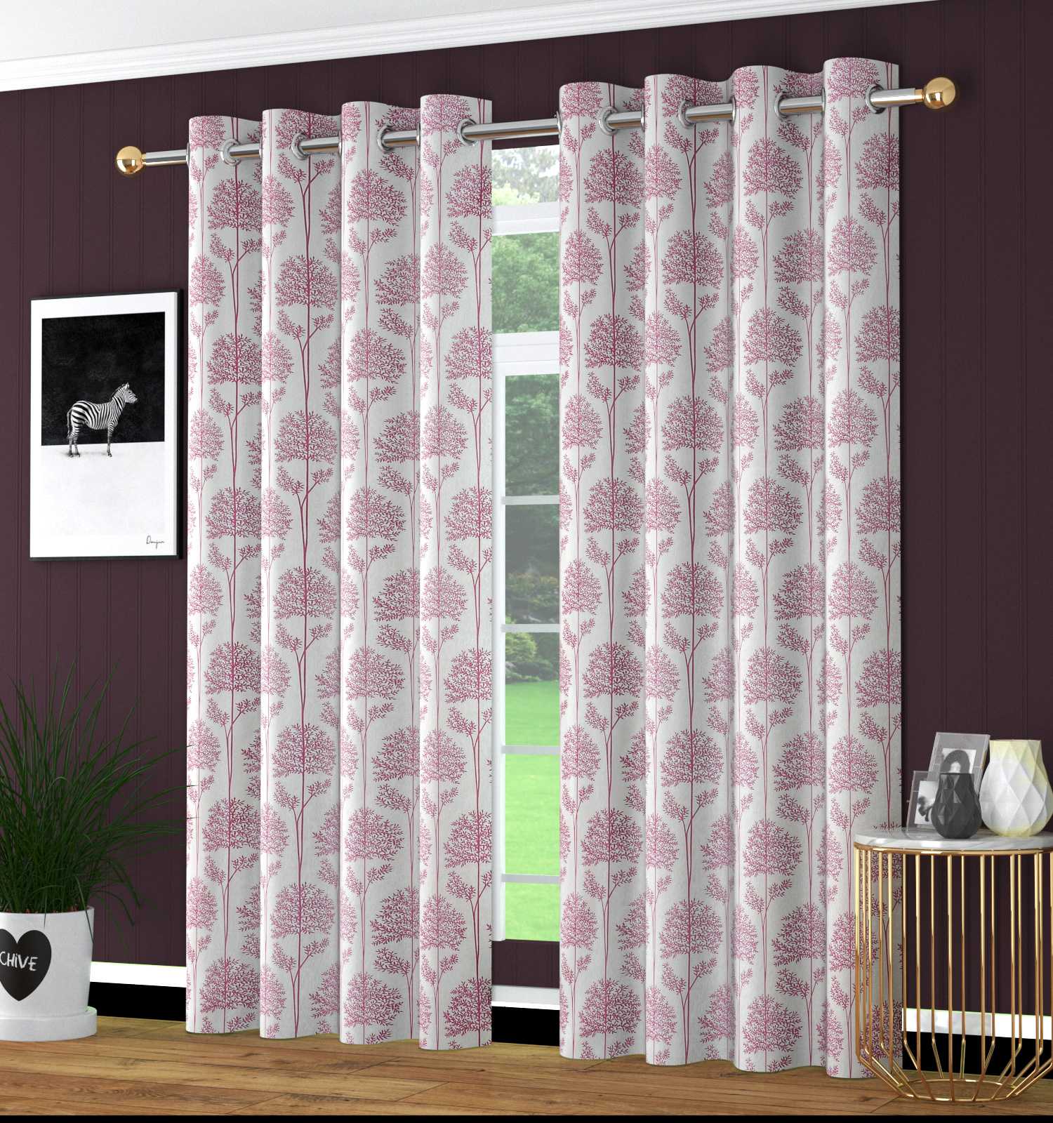 La Elite Room Darkening Polyester Window Curtains