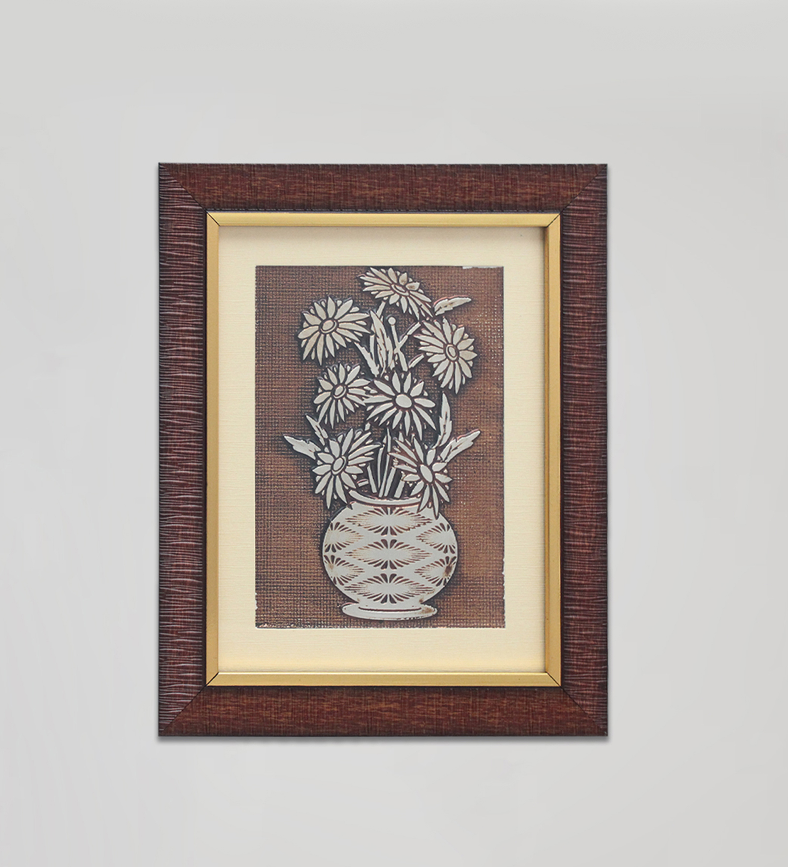 Mystical Flower | Egypt Embossed Painting Small