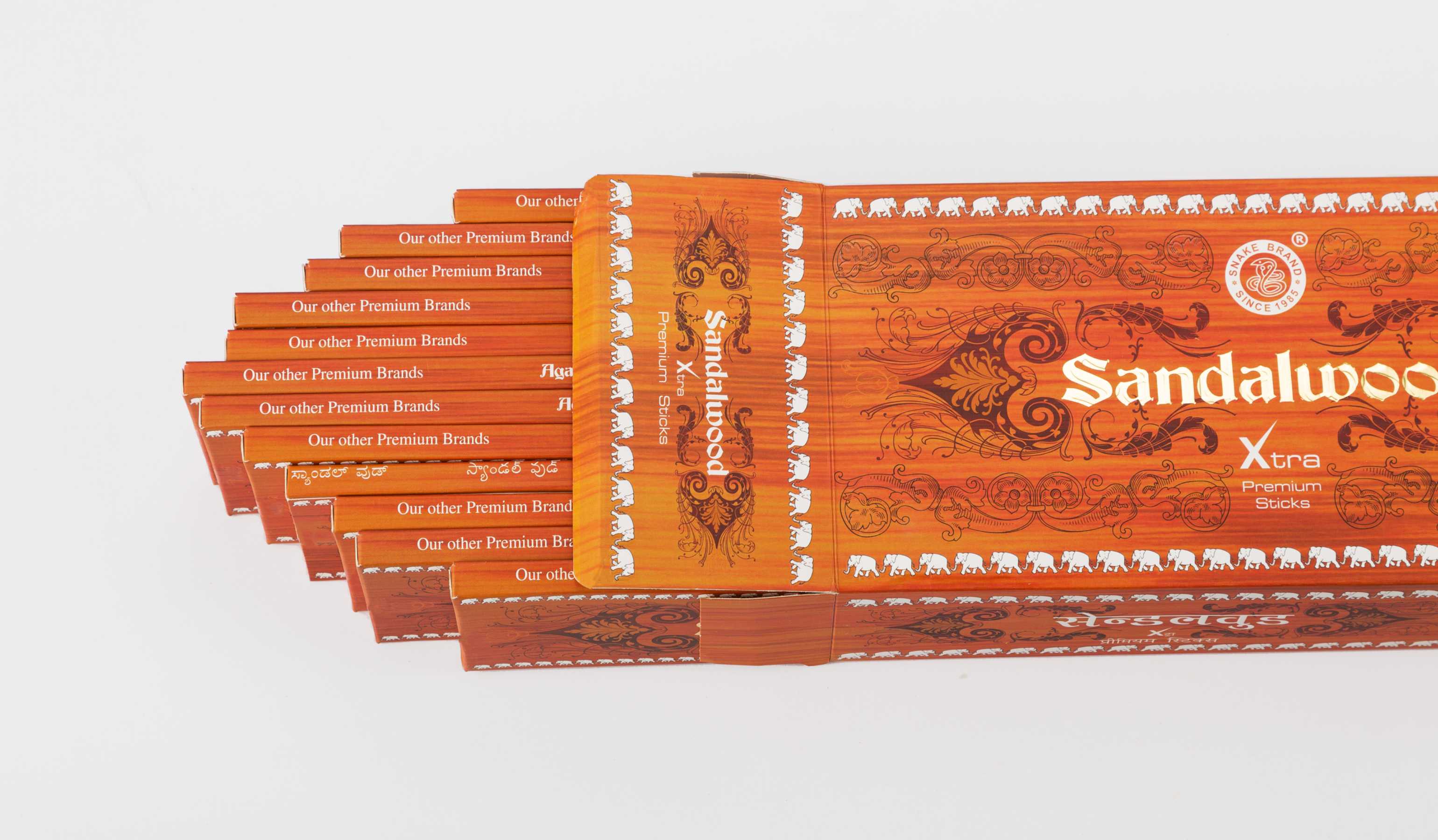 Orkay Sandalwood 10 sticks || Pack of 12 || Contains 120 sticks Sandalwood (10, Set of 12)