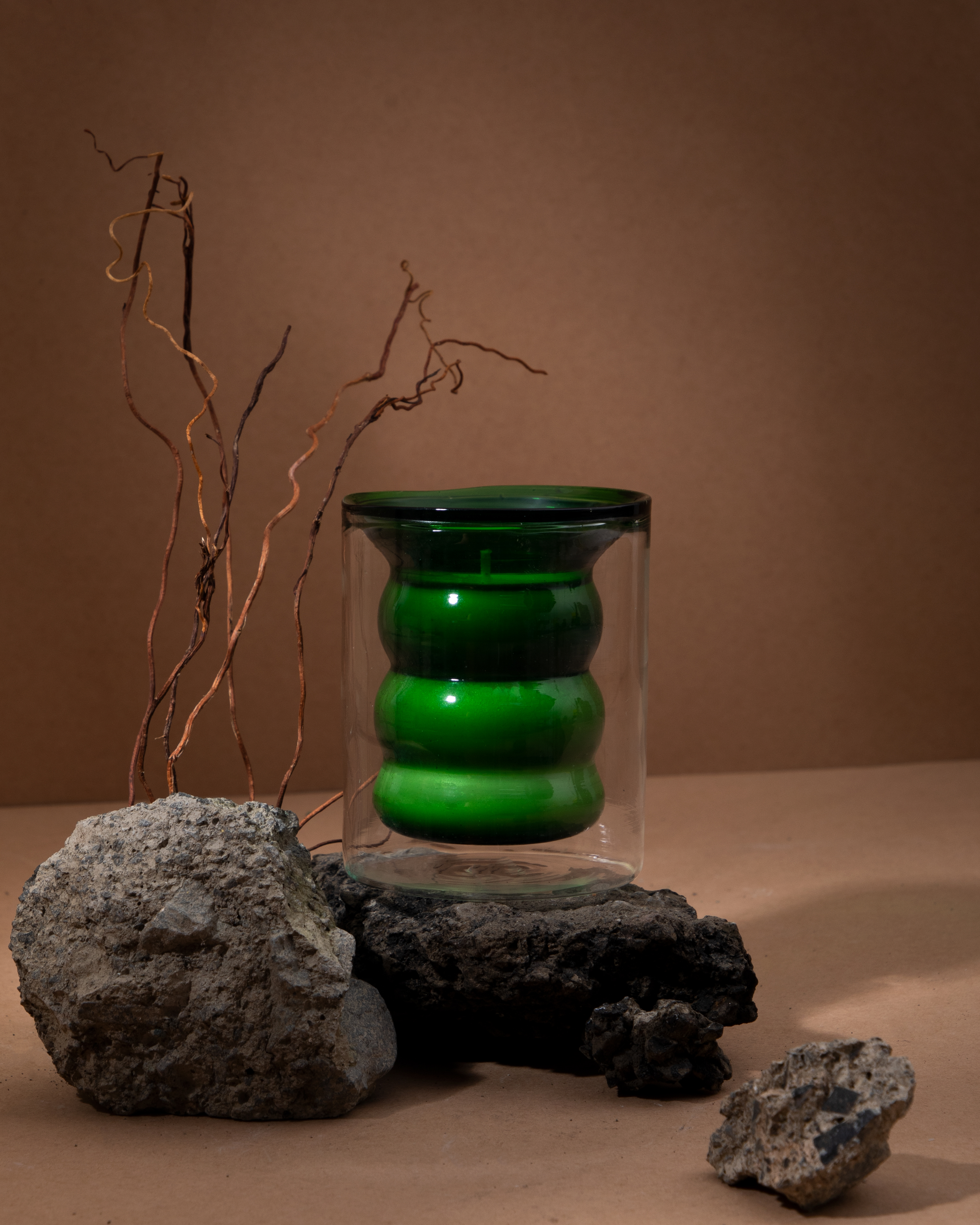 Luxe Candle – Winter Woods (Classic) | 15-Hour Textured Glass Soy Candle with Deep Forest Aroma