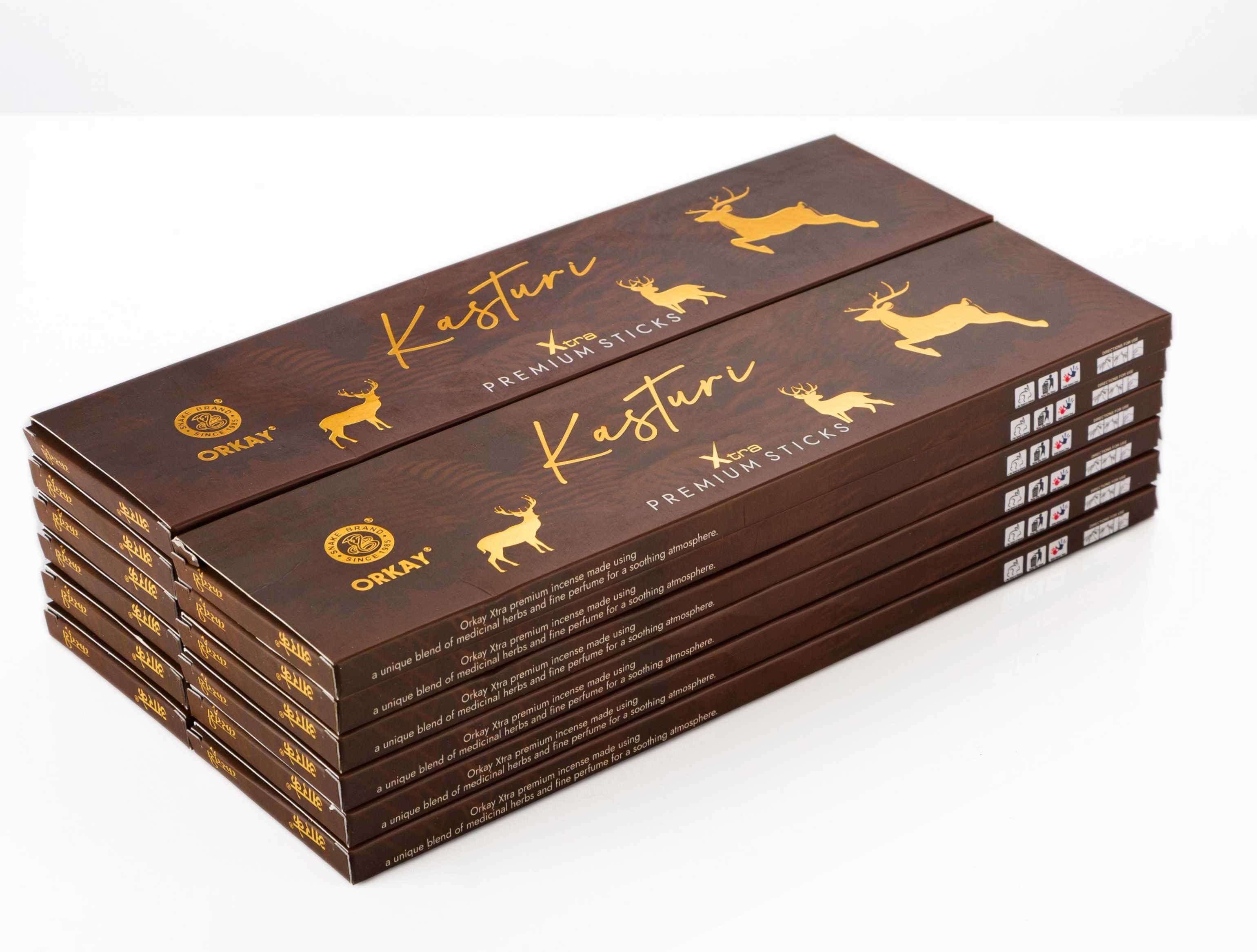Orkay Kasturi 10 sticks || Pack of 12 || Contains 120 sticks Kasturi (10, Set of 12)