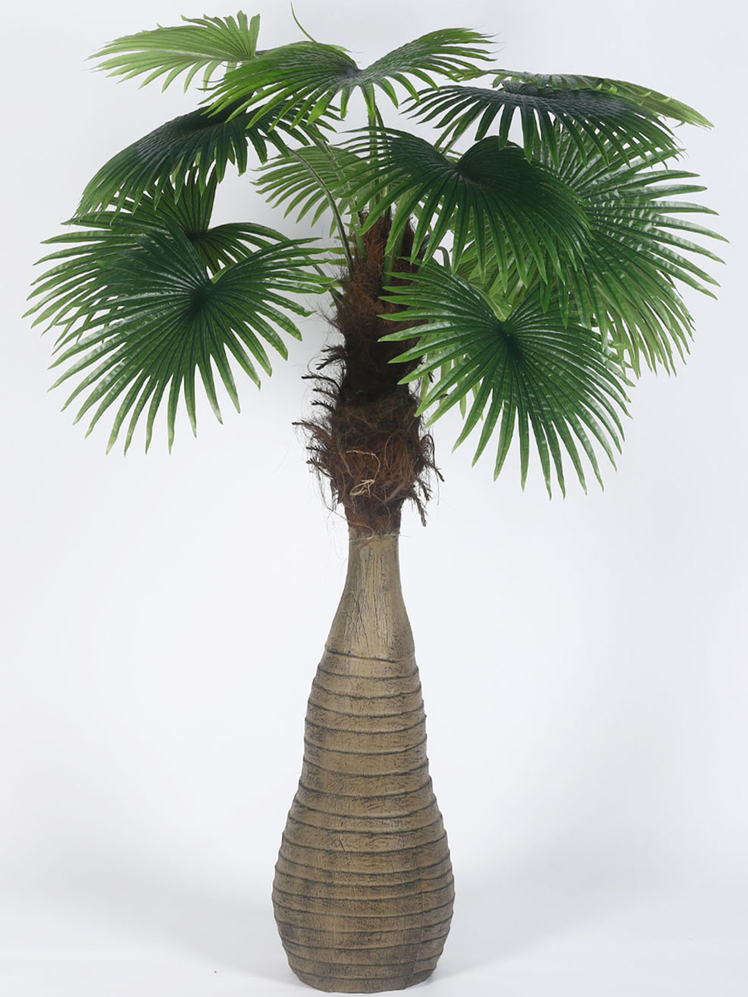 Artificial Real Touch Fan Palm Tree 70inch with Bottle Plants |Home Decor| |Office Decor| | Perfect decor Gift| |Set of 1|