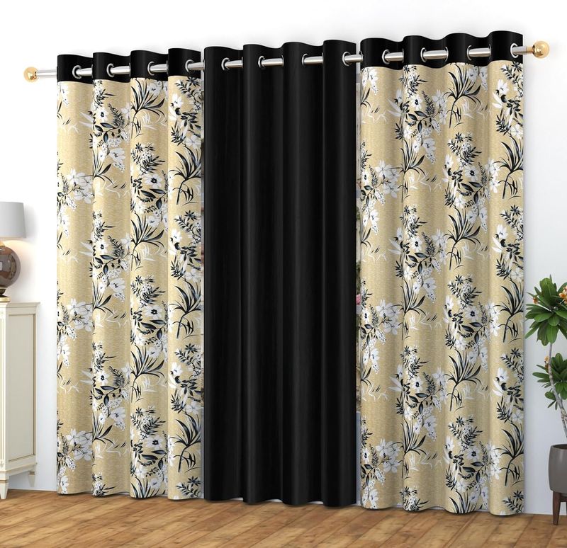 La Elite Room Darkening Polyester Window Curtains