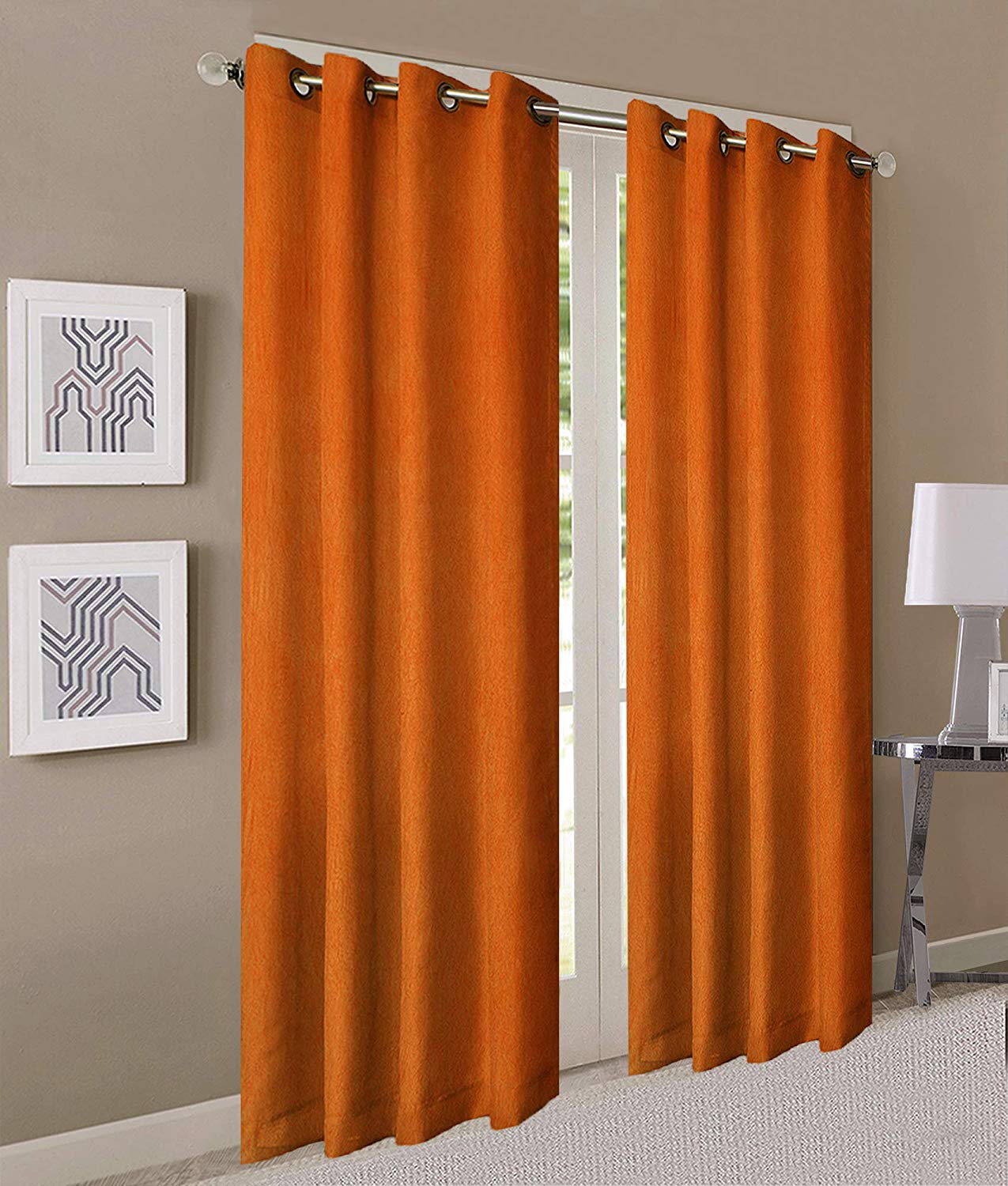 La Elite Room Darkening Polyester Window Curtains
