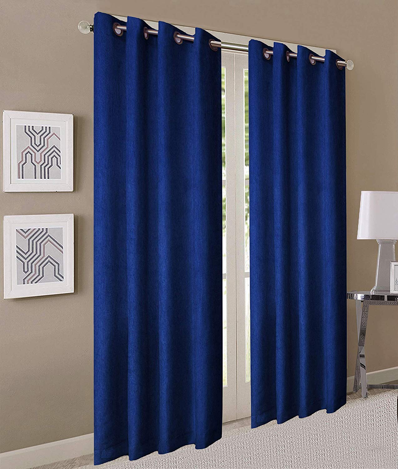 La Elite Room Darkening Polyester Window Curtains