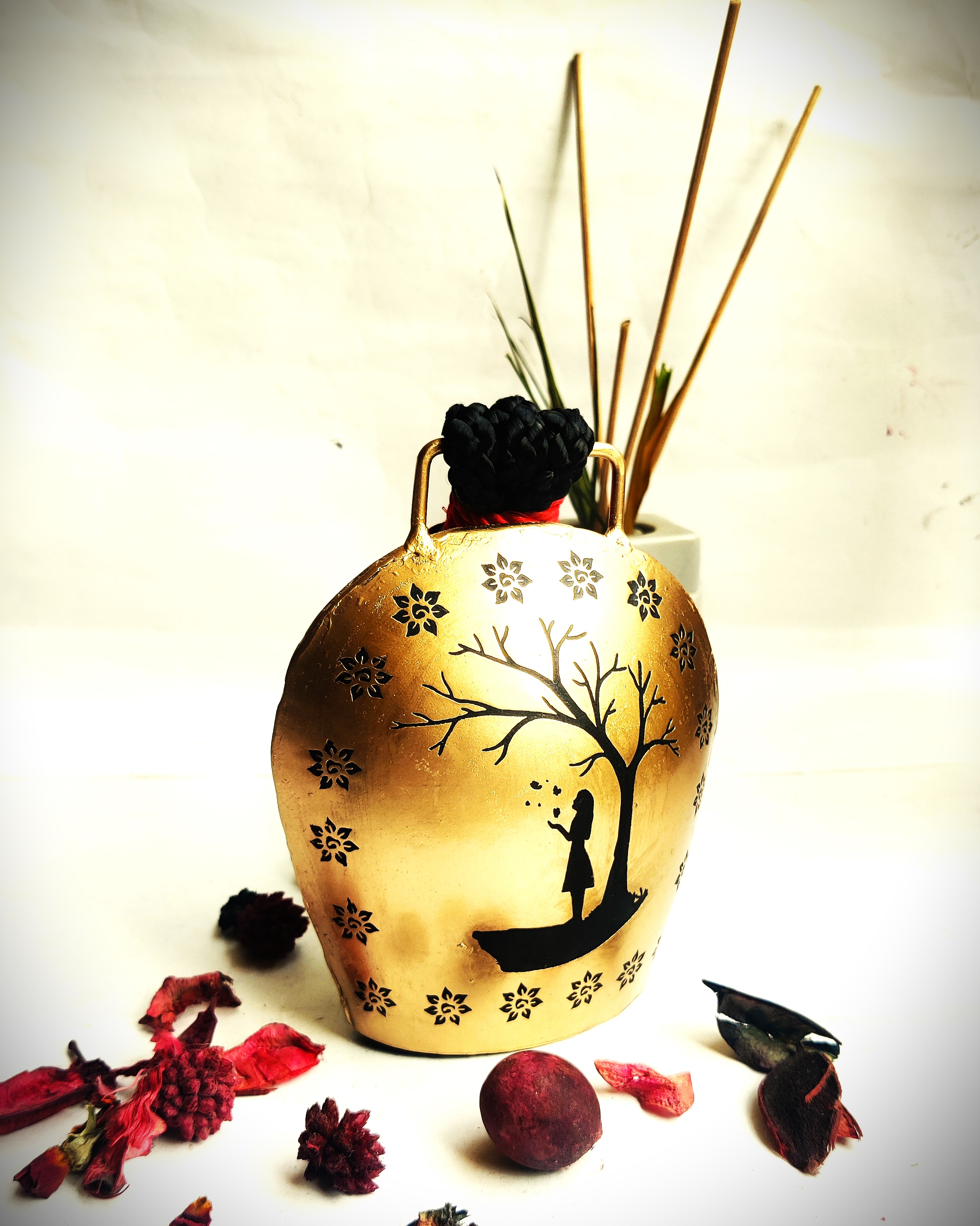 Girl Under a Tree Metal Wind Chime Bell