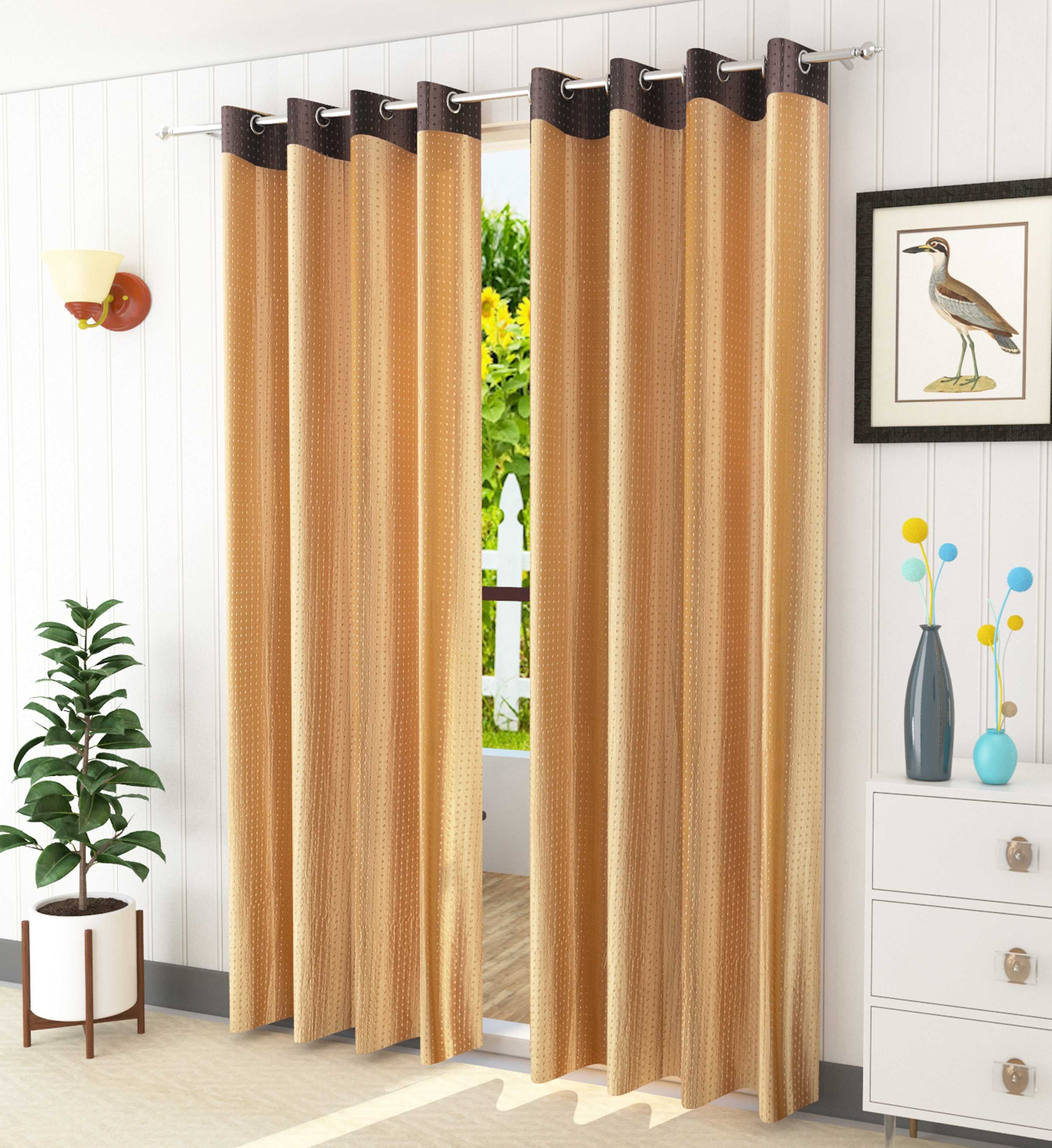 La Elite Room Darkening Polyester Window Curtains