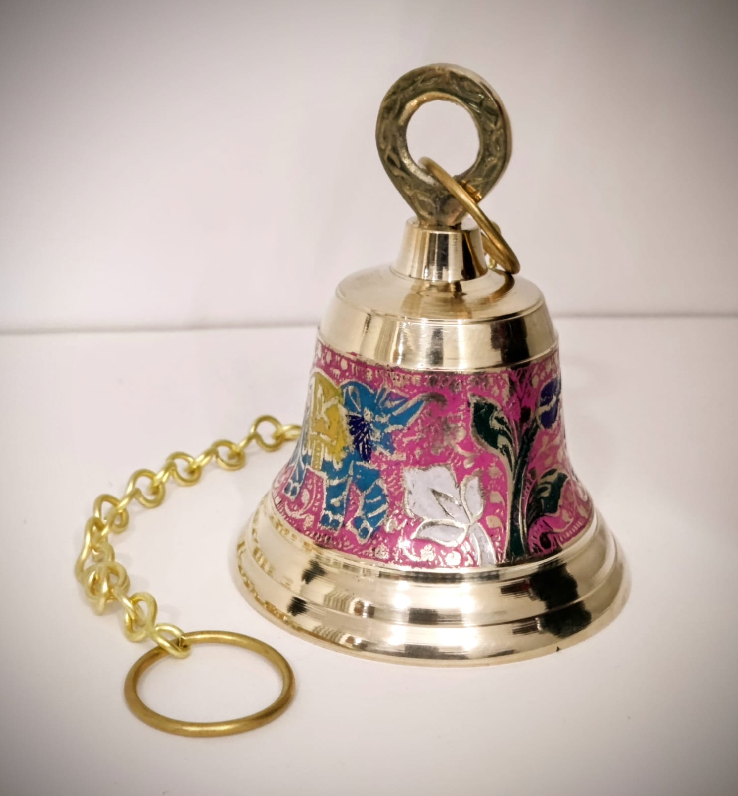 Pink Pooja Bell for Chakra Healing