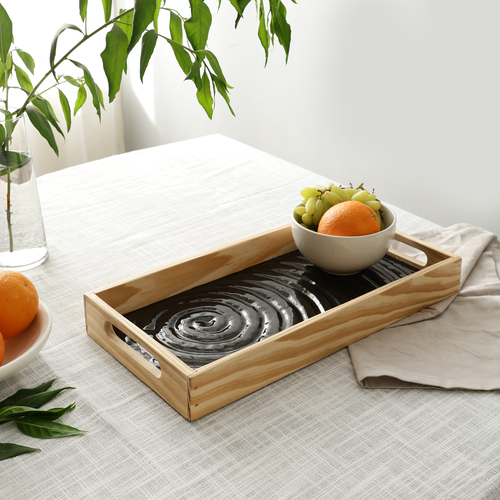 Duran Black Spiral Tray - small size and Large size