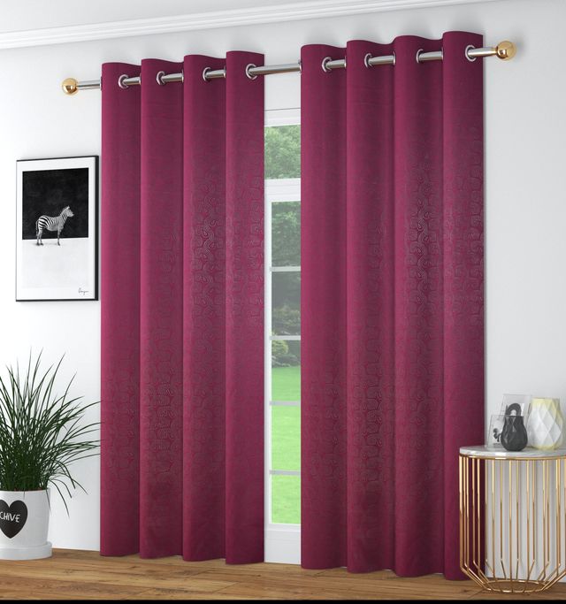 La Elite Room Darkening Polyester Window Curtains