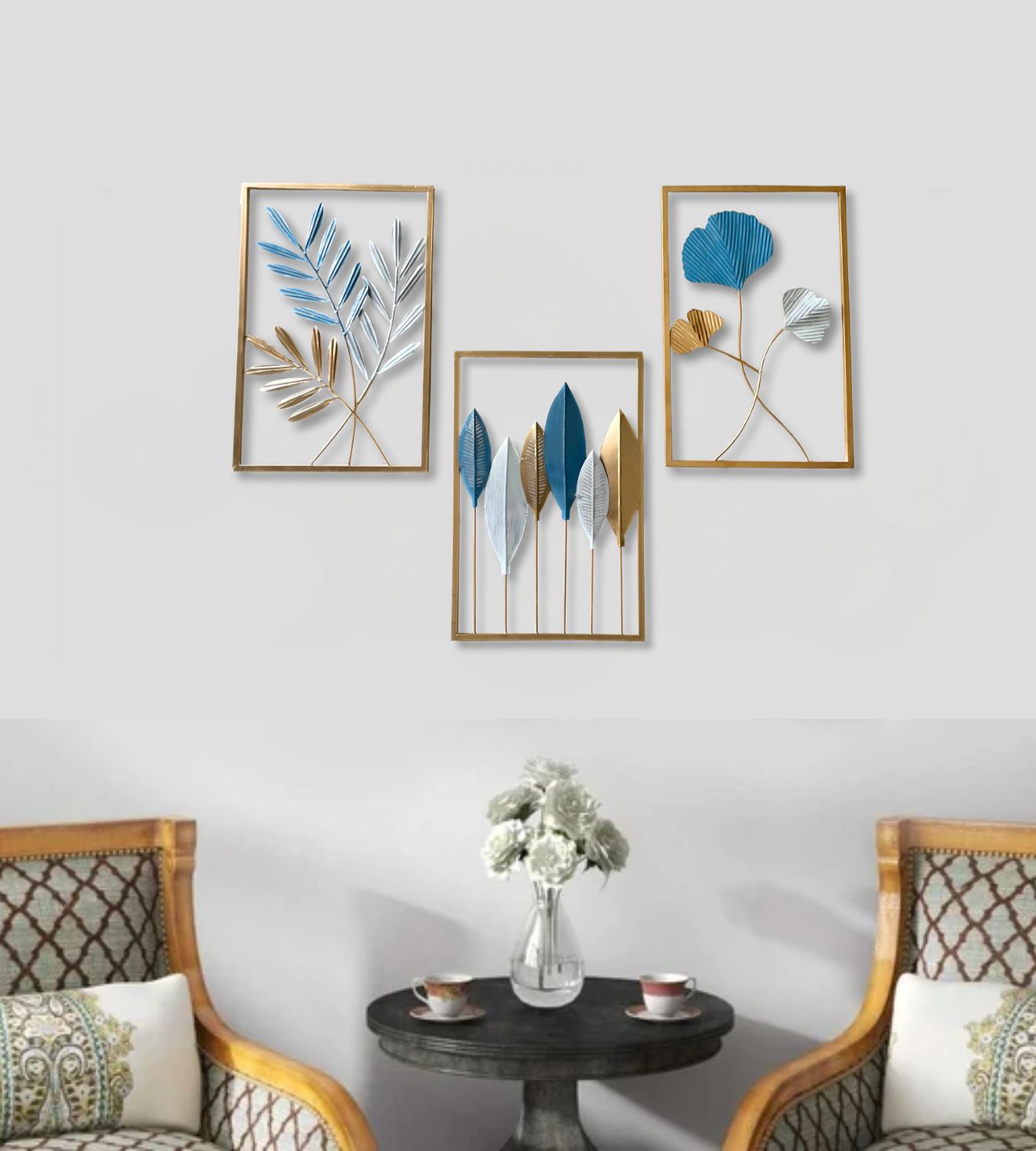 Metal Wall Decor Showpiece For wall Decoration Set of 3 Wall Art Home Decor