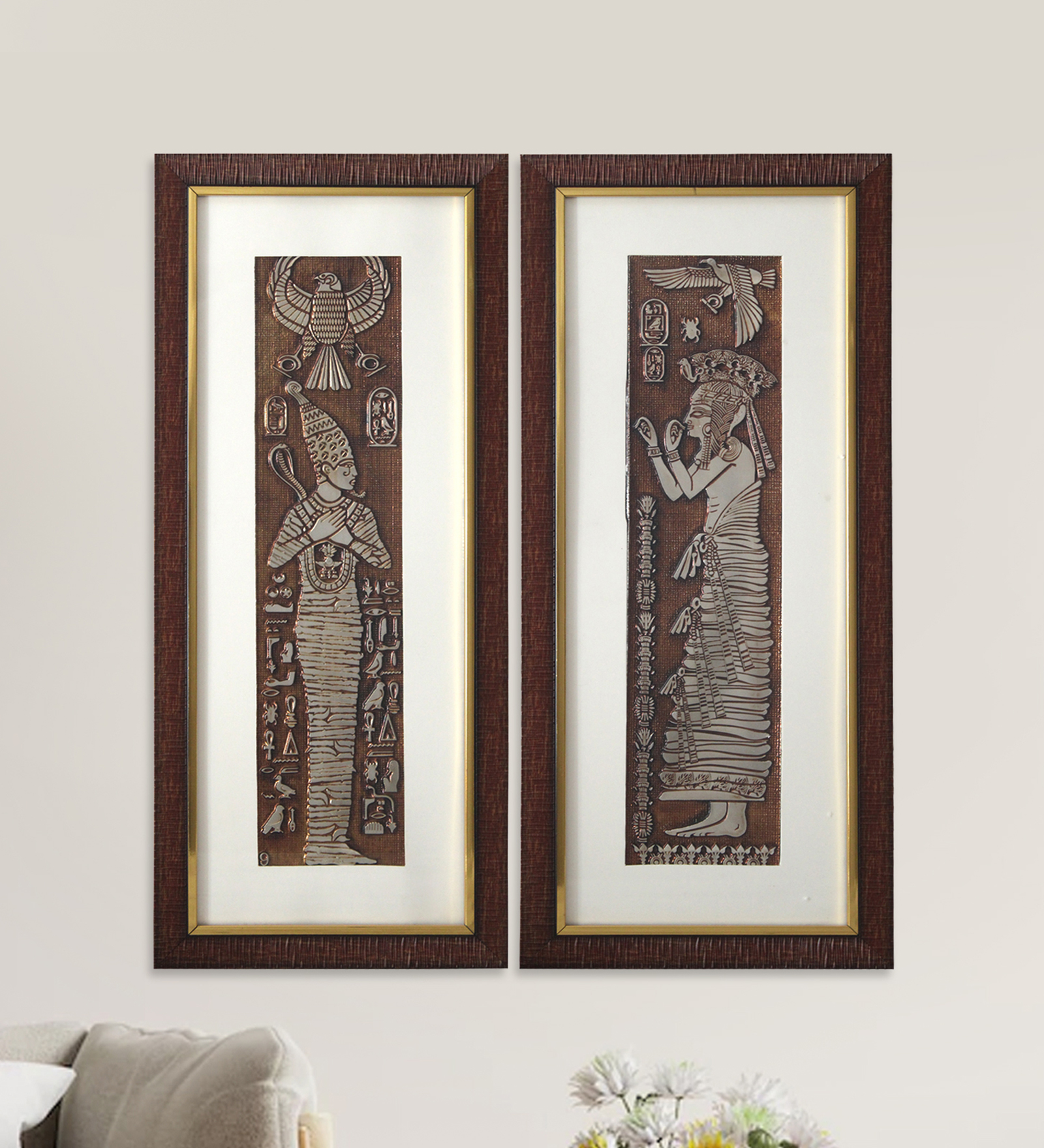 Pharaoh Nekhbet Foil Painting