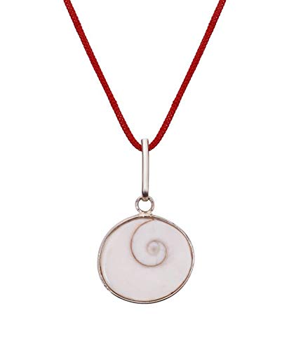 Natural Gomti Stone Chakra Pendant for Unisex ( 2 x 2 x 0.5 Cm)White.