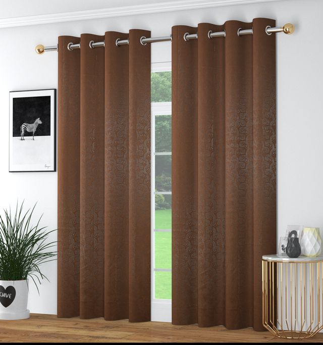 La Elite Room Darkening Polyester Window Curtains