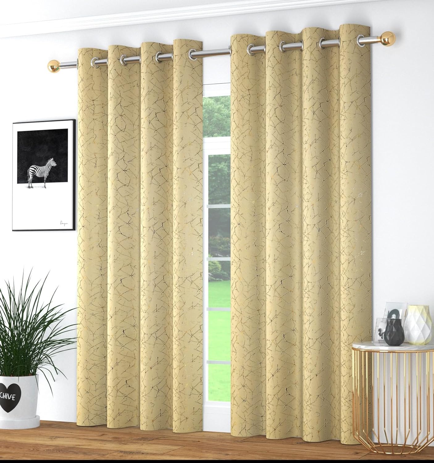 La Elite Room Darkening Polyester Window Curtains
