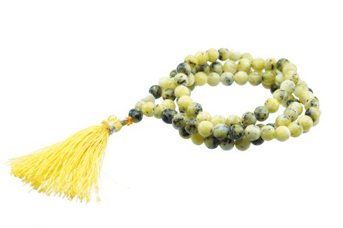 Natural Multicolour Serpentine Stone Prayer Rosary 108+1 Beads.