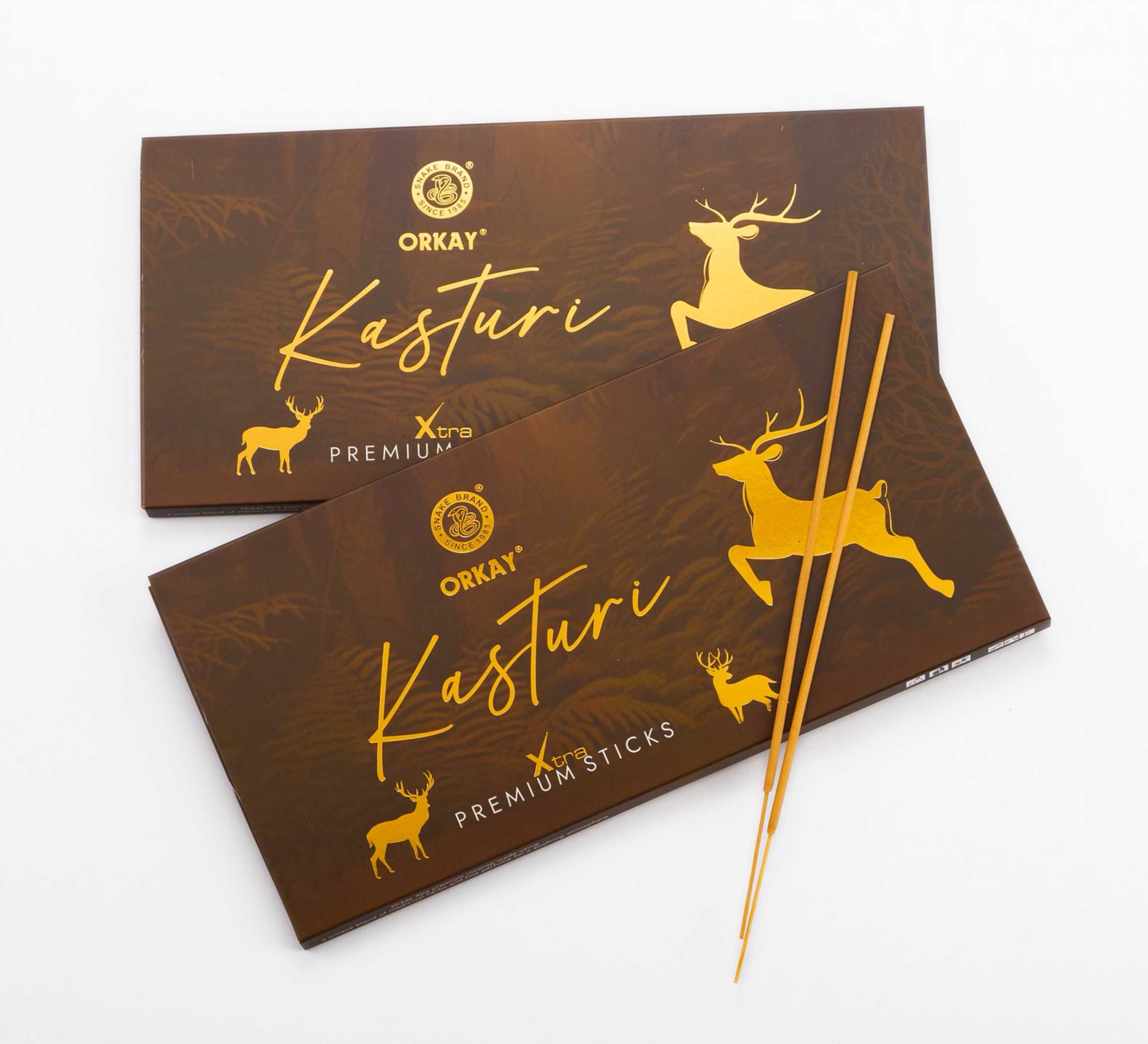 Orkay Kasturi 25 sticks || Pack of 12 || Contains 300 sticks Kasturi (25, Set of 12)