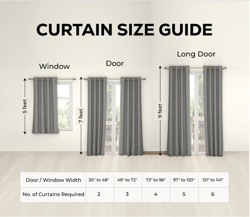 La Elite Room Darkening Polyester Window Curtains
