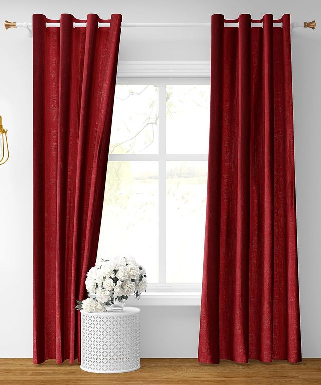 La Elite Room Darkening Polyester Window Curtains