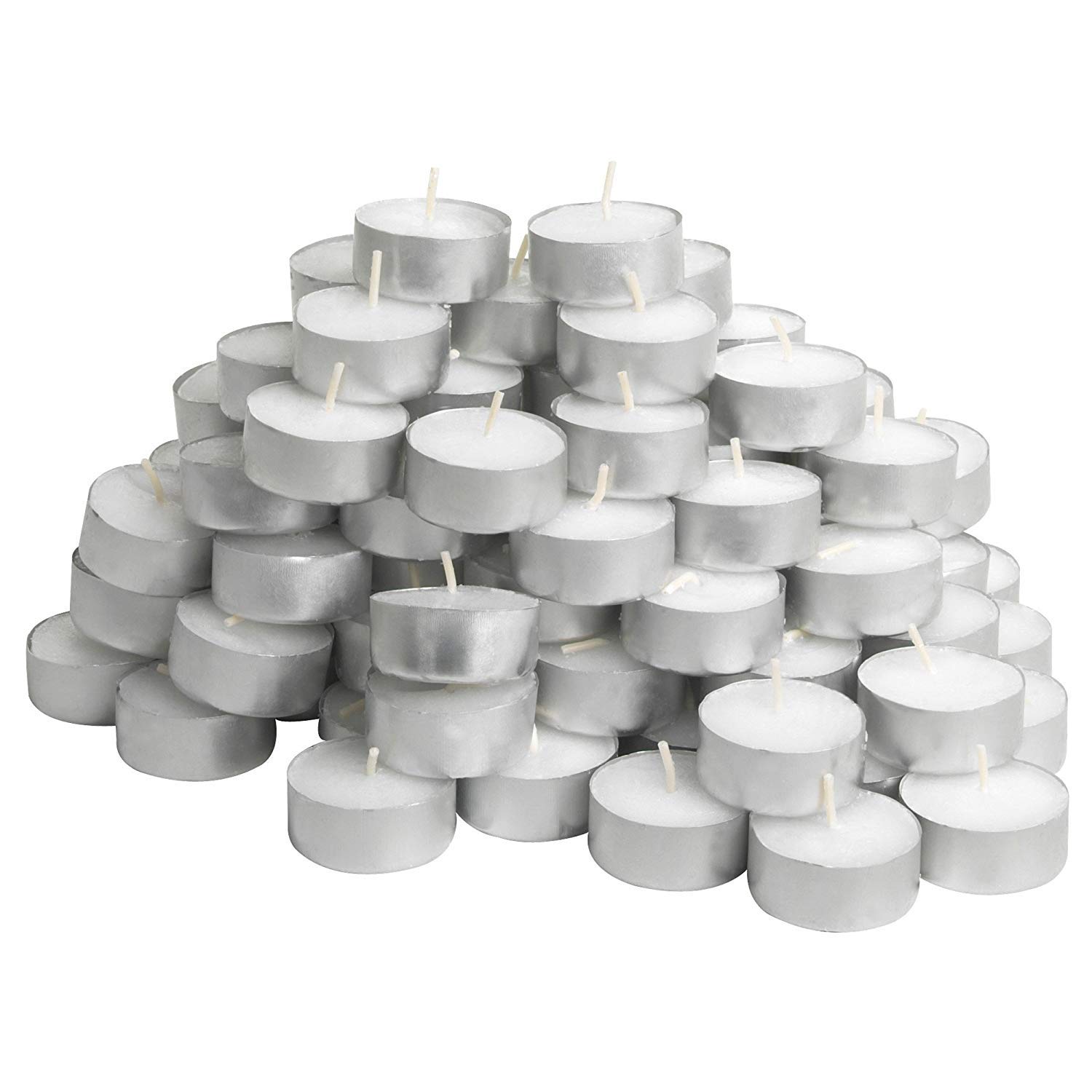 Pure Smokeless Tea Light Wax Candles 150 pcs Pack 3.5-4.5 hrs Burning time