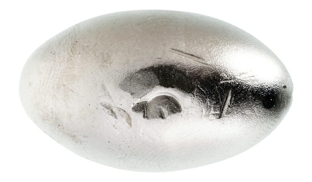 Mercury BALL In Standard Size Parad Bead-A (3.5 x 3.5 x 2.5 CM, Silver.
