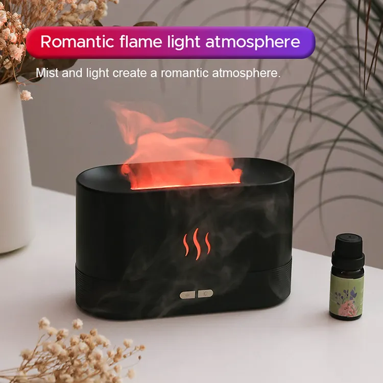 Electric Aroma Flames Air Humidifier & Essential Oil Diffuser – A Calming Blend of Aromatherapy and Functionality
