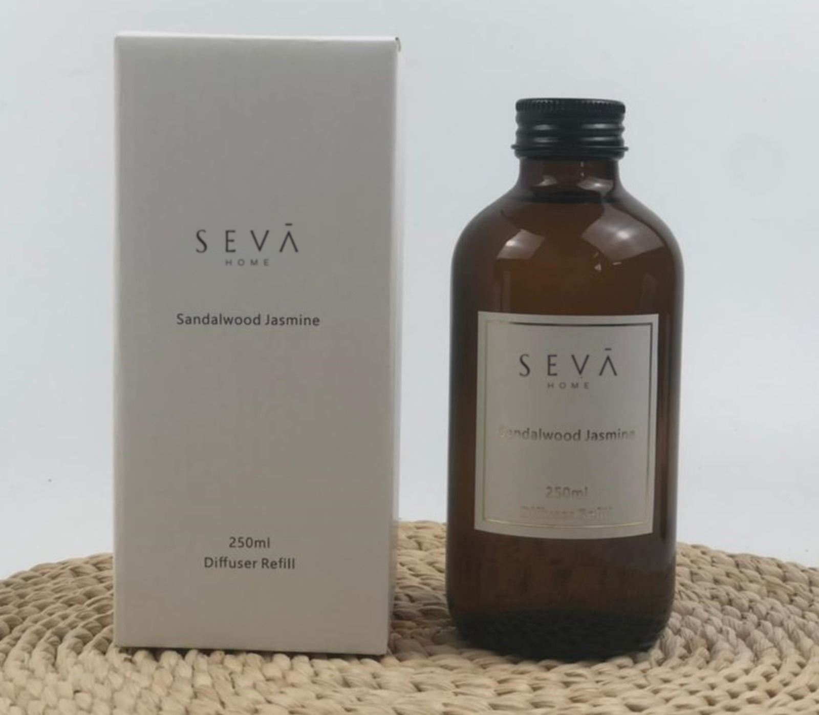 Sandalwood & Jasmine Diffuser Refill – 250ml Aromatic Blend