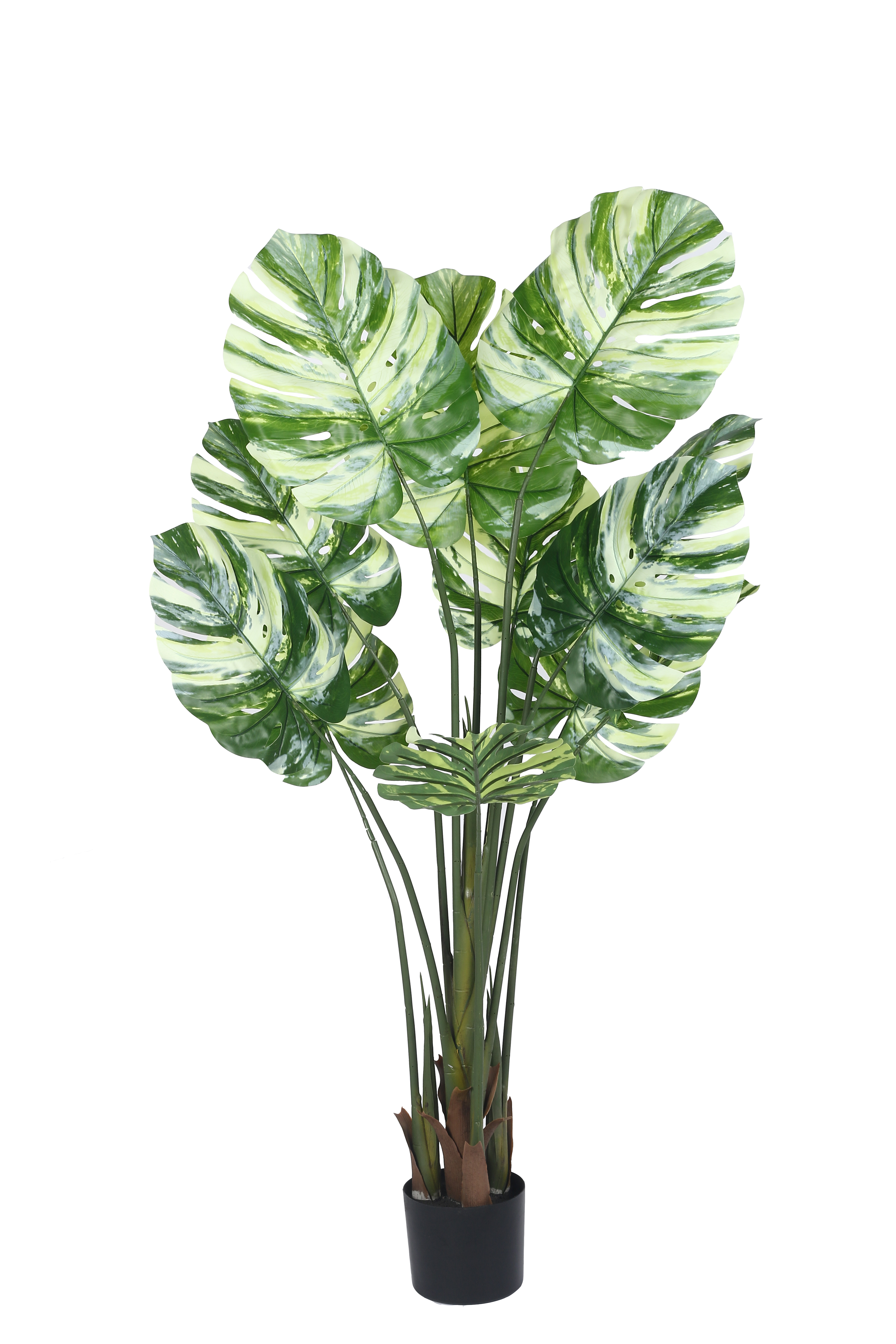 Artificial Plant  59inch Artificial Real Touch Monstera Plants With Black Pot|Home Decor,Office Decor Perfect Housewarming Gift,Set of 1