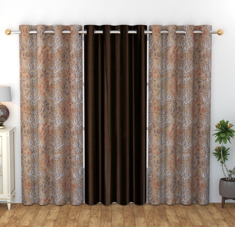 La Elite Room Darkening Polyester Window Curtains