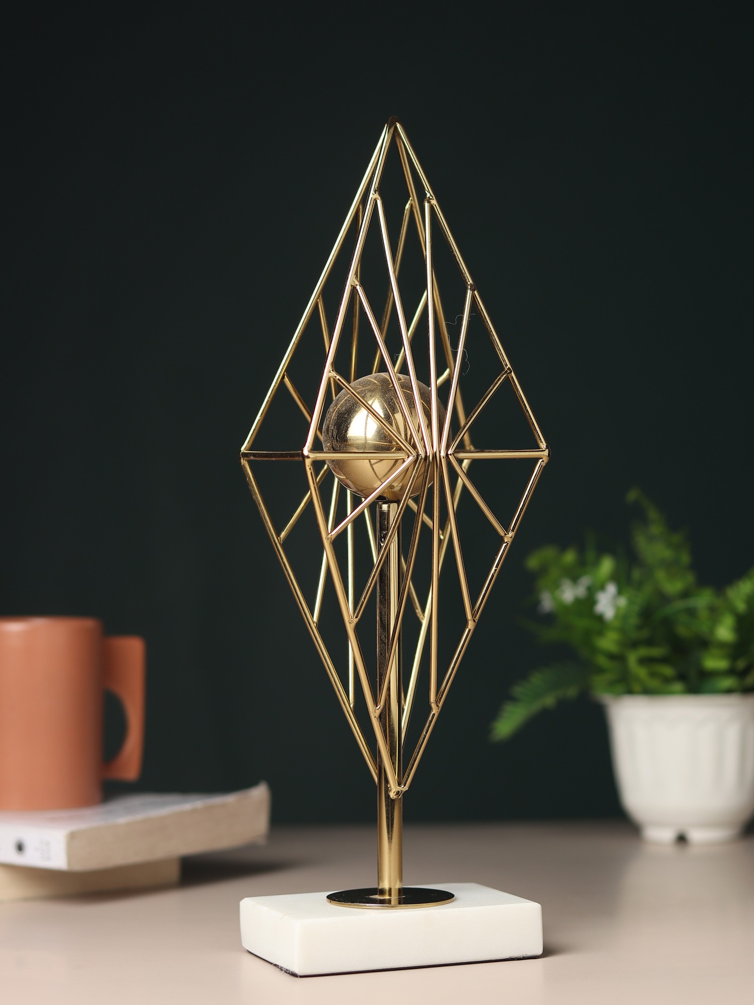 Diamond Prism Decor in Gold