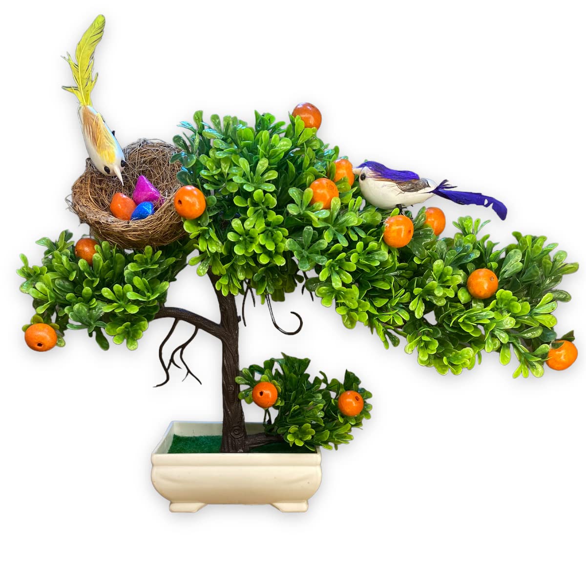 GOLDFISH1 Artificial Plants Birds, Fruits, Nest
