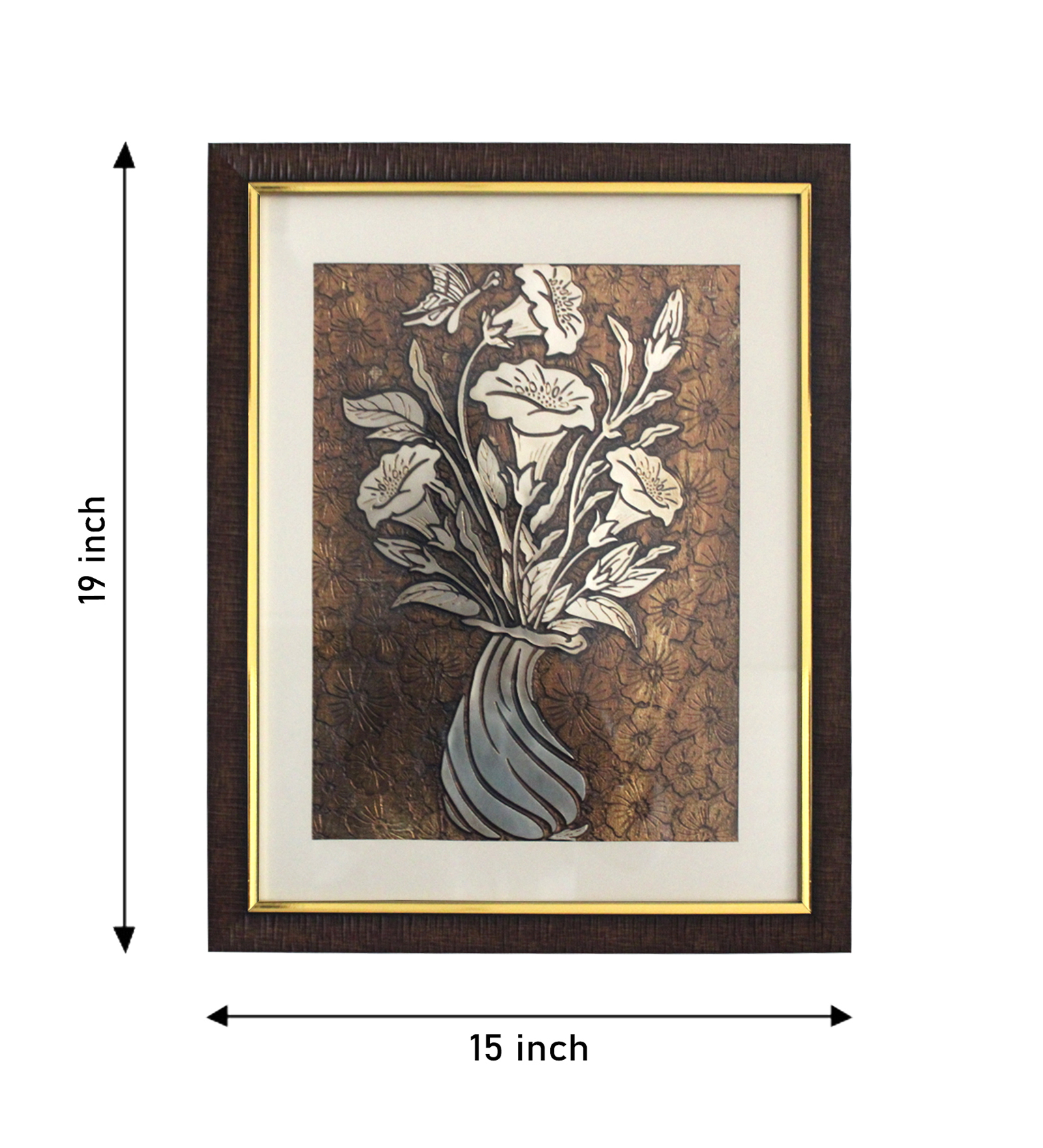 Mystical Egypt Embossed Petunia Bouquet on Foil Large