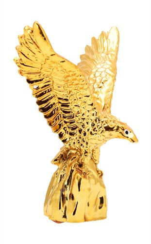 FengShui Polyresin Flying Golden Eagle Symbolizes Success/Showpiece