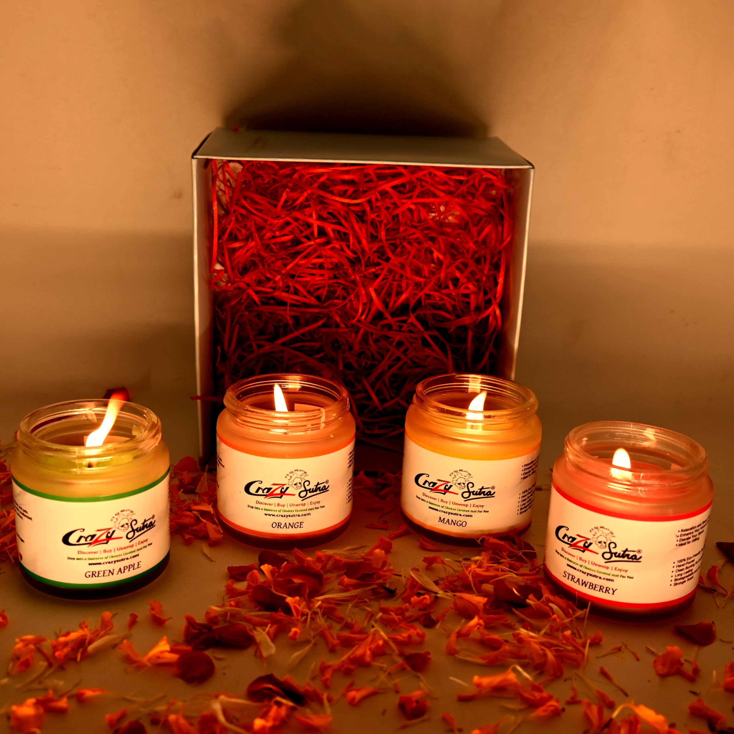 Premium Scented Candles | Soy Wax Aromatherapy Candle | Long Burning | Home Decor, Luxury Gift for Decoration | Floral (Fruit)
